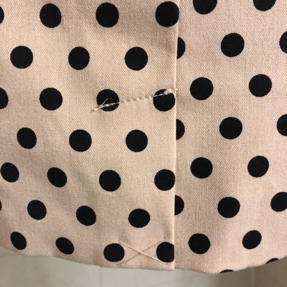 Polka dot peach blazer size 8 fully lined NWOT - Picture 3 of 7